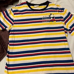 Disney Multicolor Striped Mickey Mouse shirt!